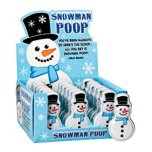 Snowman Poop Jelly Bean Candy Tin - 18 Count