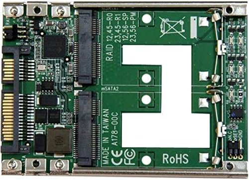 StarTech.com Dual mSATA SSD To 2.5in SATA RAID Adapter Converter 25SAT22MSAT