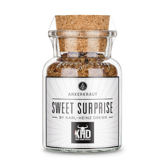 Sweet Surprise von Ankerkraut im Korkenglas auf weißem Hintergrund.
