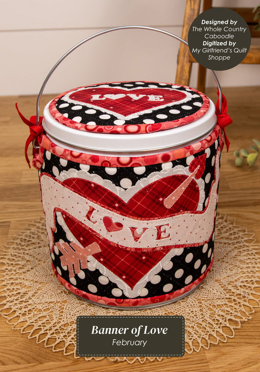 The Whole Country Caboodle Banner of Love Cozy Kit - Machine Embroidery