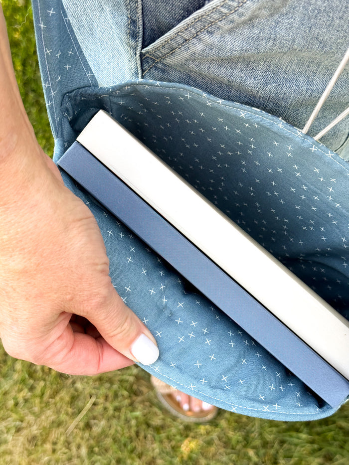 Tie it with a Bow Bag Fabric Kit- Blue Floral