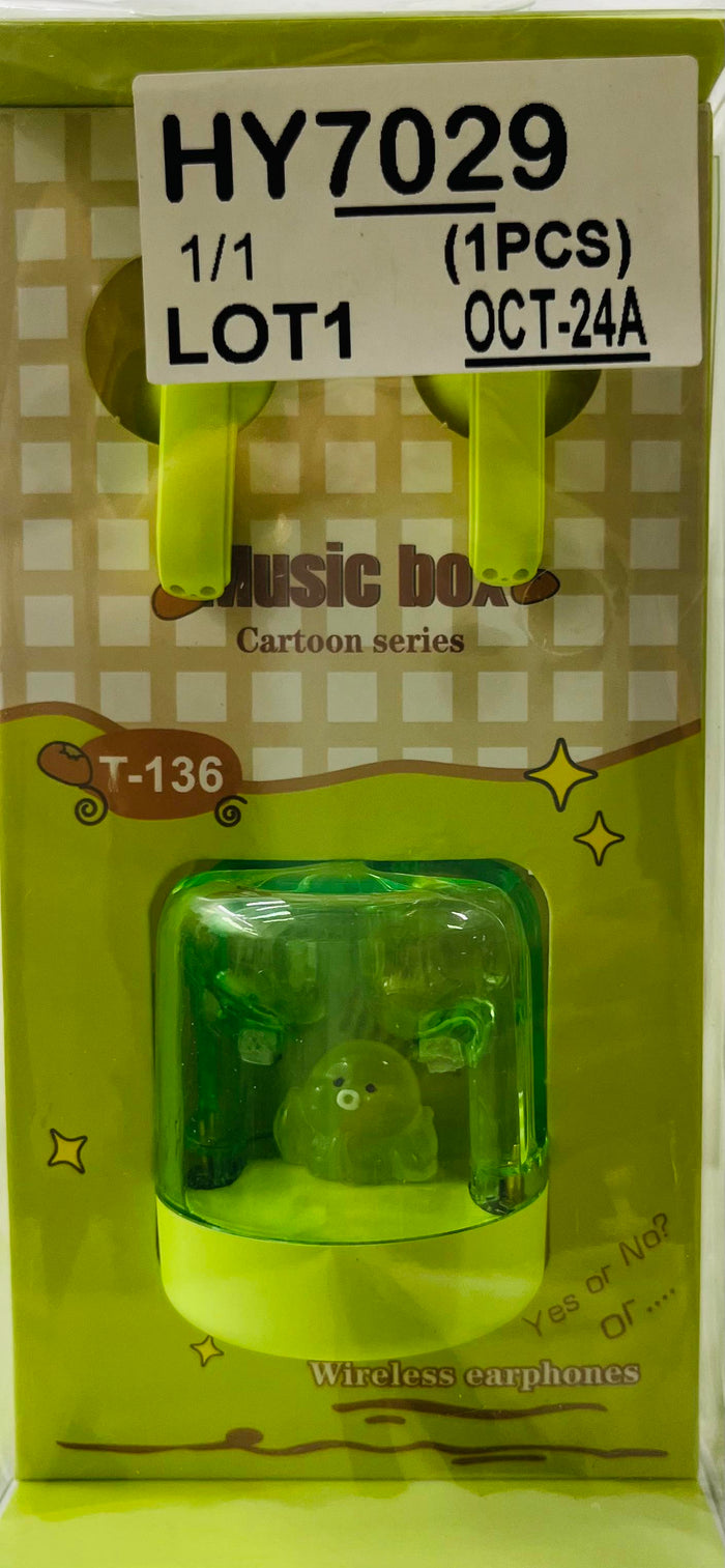 Tuk Music Box Cartoon Series T136 Wireless Earphones