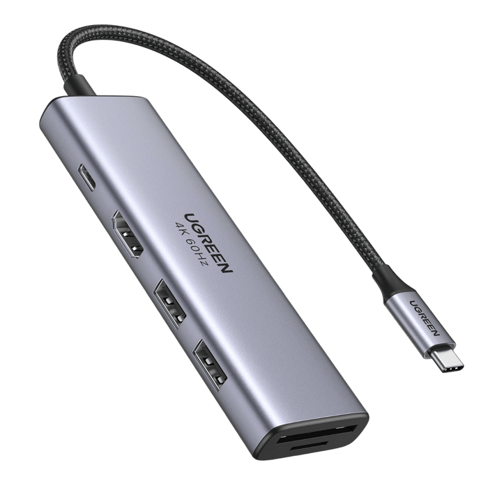 UGREEN USB C Hub 4K 60Hz, 6 - in - 1 USB C to USB Adapter with 100W PD, HDMI Adapter, USB3.0, SD/TF Card Reader, USB - C Multiport Adapter Type C Dongle for MacBook Pro Air, iPhone 15 Pro/Pro Max Dell, HP - UGREEN EU