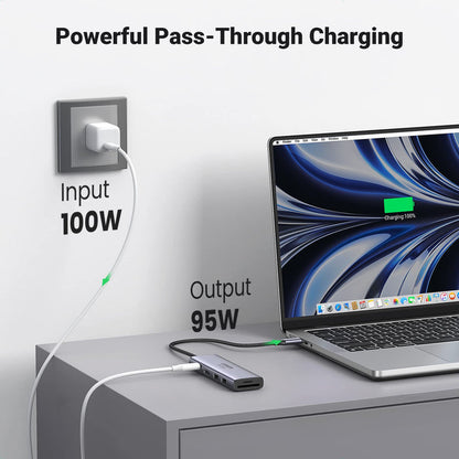 UGREEN USB C Hub 4K 60Hz, 6-in-1 USB C to USB Adapter with 100W PD, HDMI Adapter, USB3.0, SD/TF Card Reader, USB-C Multiport Adapter Type C Dongle for MacBook Pro Air, iPhone 15 Pro/Pro Max Dell, HP - UGREEN EU