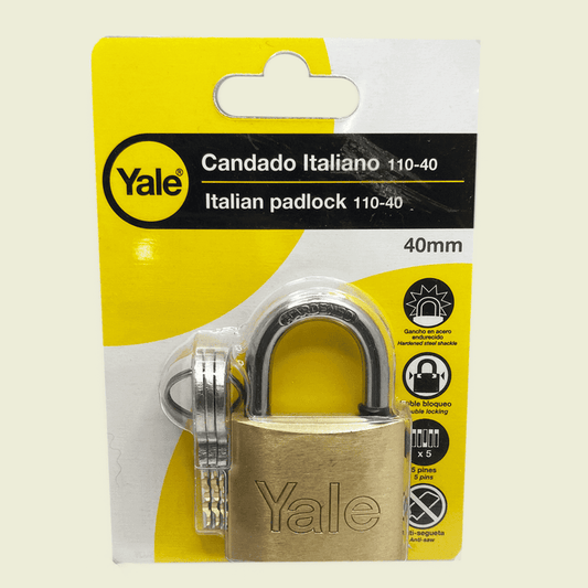 Yale 40mm Brass Padlock-13307/ 0001107 MEGA
