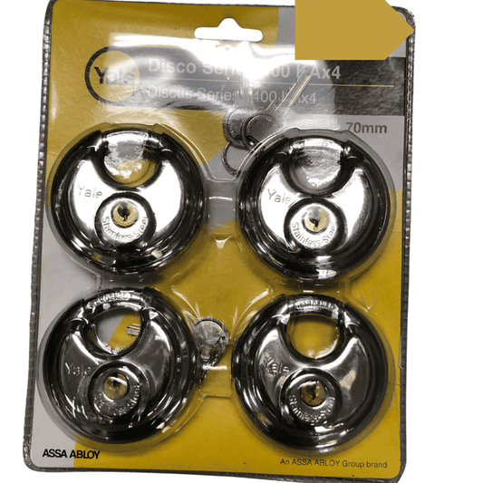 Yale 4x 70mm Essential Discus Padlocks-0010722 MEGA